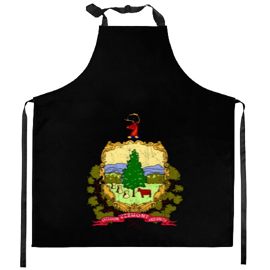 Vermont Flag State Vintage Kitchen Aprons