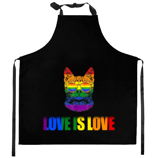 love Is Love Gay Pride Kitchen Aprons
