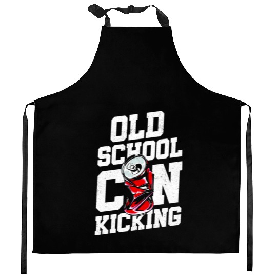 Old School Can Kicking Street Game 90s Kid Kitchen Aprons