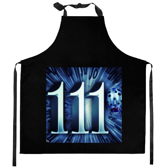 Aqua Charm: Lucky 1111 Ladybug Kitchen Aprons