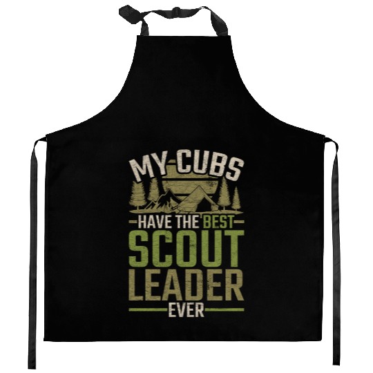My Cubs Have The Best Scout Leader Ever Kitchen Aprons