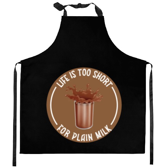 I Love Chocolate Milk Lover Funny Chocolate Milk Kitchen Aprons