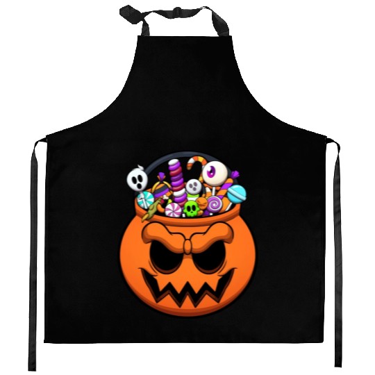 Halloween Trick Or Treat Candy Kitchen Aprons