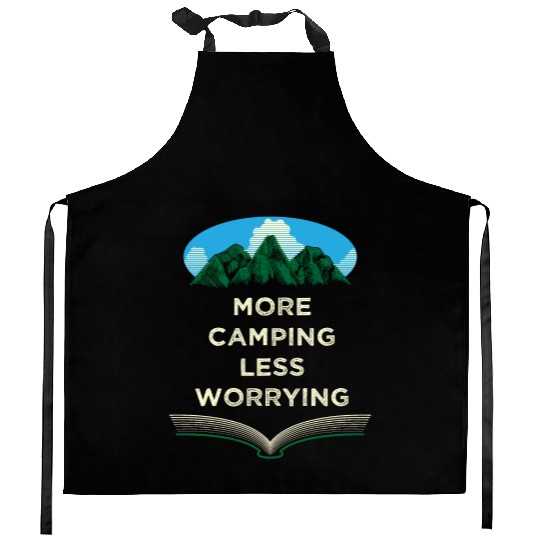 More Camping Less Worrying Camper Friends Camp Bud Kitchen Aprons