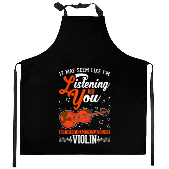 Violin Violin Teacher Violinist Kitchen Aprons