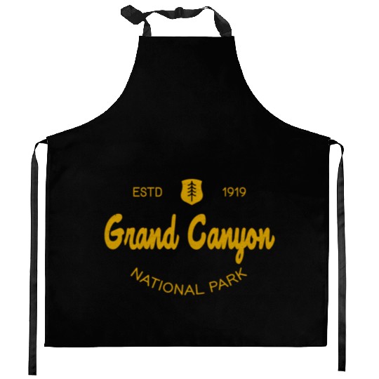 Grand Canyon National Park Script Style Kitchen Aprons