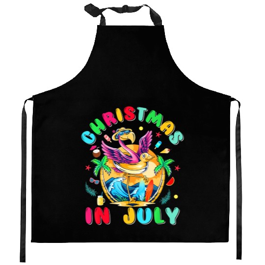 Just A Girl Who Loves Christmas In July Summer Kitchen Aprons