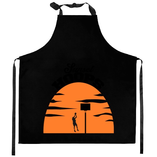 Basketball Gift: Sunset Hoops Kitchen Aprons