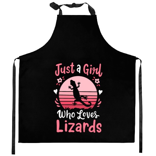 Lizard Reptile Lizard Lover Retro Kitchen Aprons