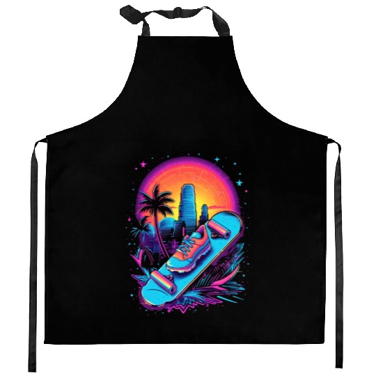 Skateboarding Skateboard Skates 80s 90s Retro Kitchen Aprons