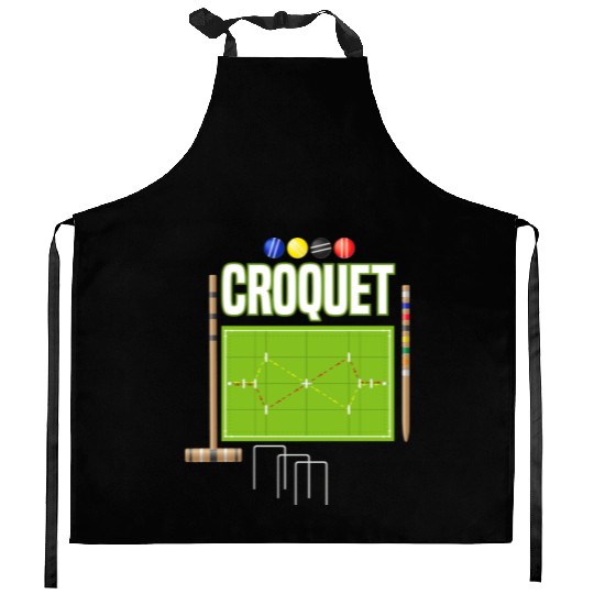 Croquet Player Garden Croquet Golf Sport Kitchen Aprons