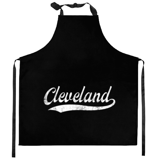 Vintage Cleveland Ohio Distressed Kitchen Aprons