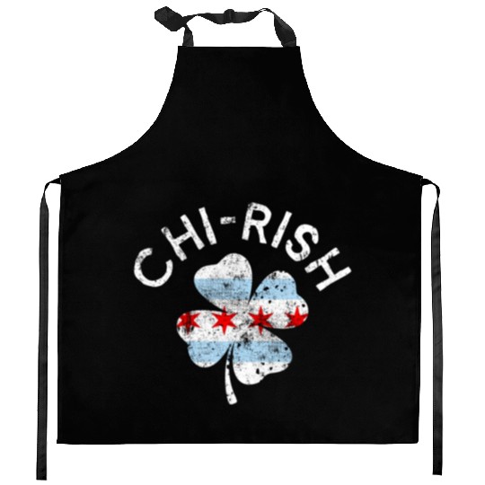 Chi-Rish Chicago Flag Lucky C St Patrick'S Day Kitchen Aprons