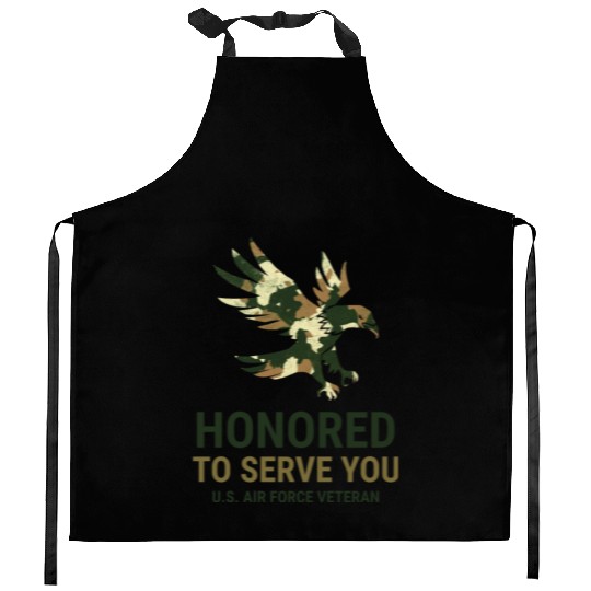 Honored To Serve You Us Air Force Vetera Kitchen Aprons