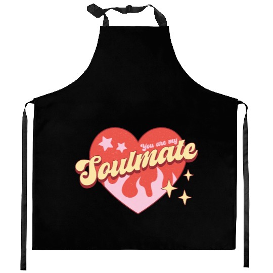Soulmate heart valentine sublimation trending Kitchen Aprons