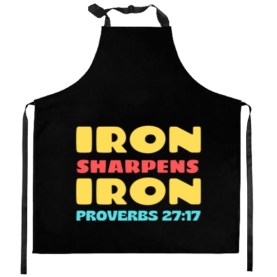 Iron Sharpens Iron nature Kitchen Aprons