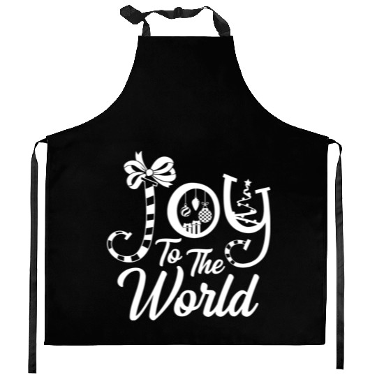 Joy to the world aesthetic Kitchen Aprons