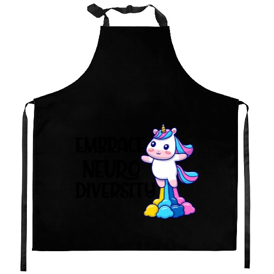 embrace neurodiversity trending Kitchen Aprons