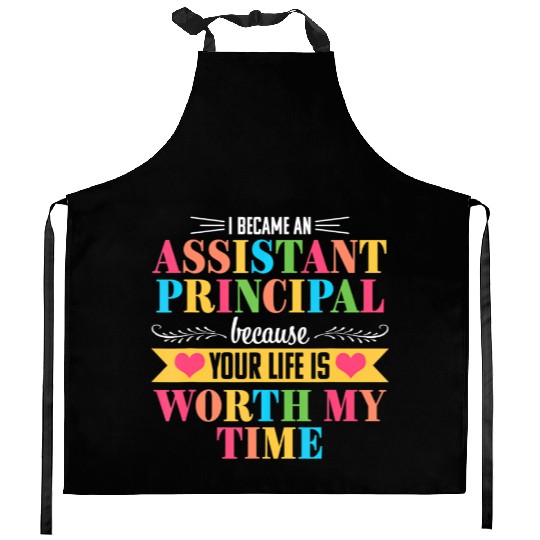 Assistant Principal Cute Appreciation Back to Kitchen Aprons