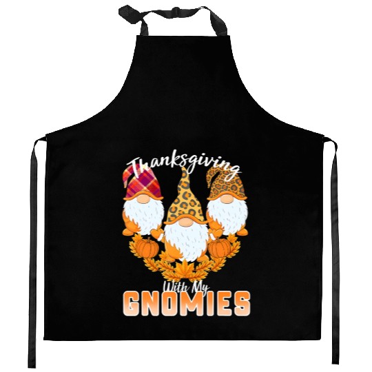 Happy Fall Y'all Gnome Autumn Pumpkin Spice Kitchen Aprons