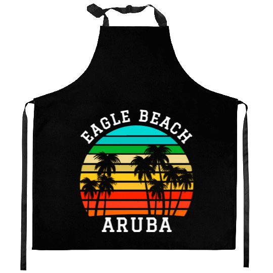 Eagle Beach Aruba Family Vacation Sunset Palm Kitchen Aprons