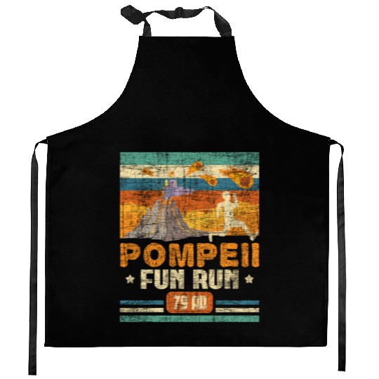 Pompeii Fun Run - Geography Volcanologist Kitchen Aprons