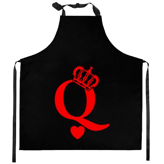 Queen Of Hearts King Of Hearts Playing Cards Deck Kitchen Aprons