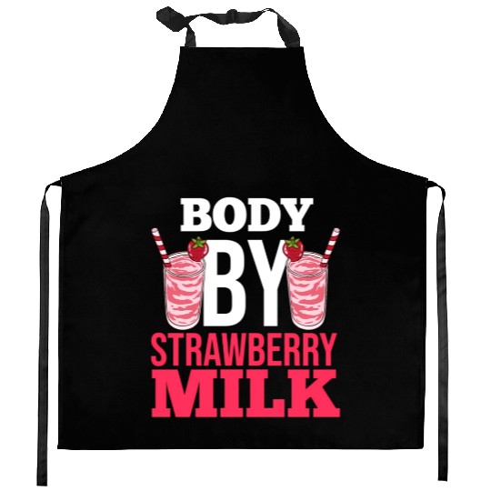 Strawberry Milk Shake Korean Vegan Japanese Kitchen Aprons