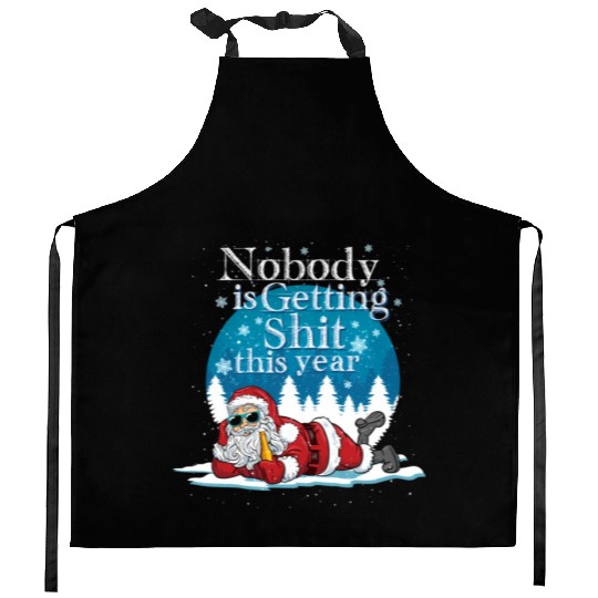 Santa 2020 Claus Ugly Bad Santa Kitchen Aprons