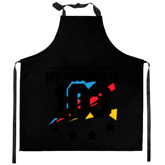 Age Just Number Sports 103 Year Old 103Rd Kitchen Aprons