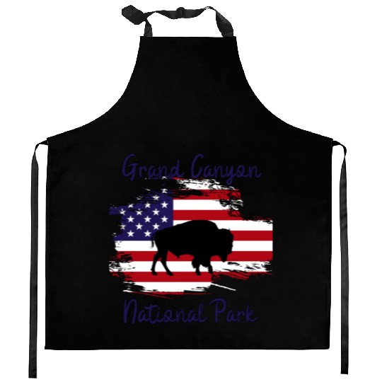 grand canyon national park buffalo Kitchen Aprons gifts