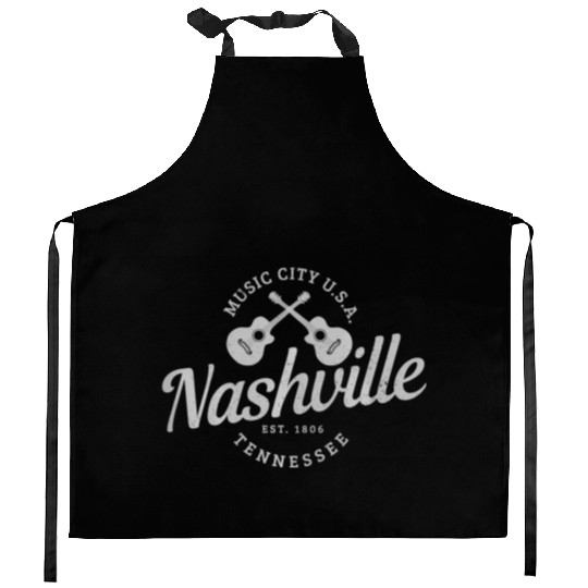 Nashville Tennessee Guitar Country Music City Kitchen Aprons