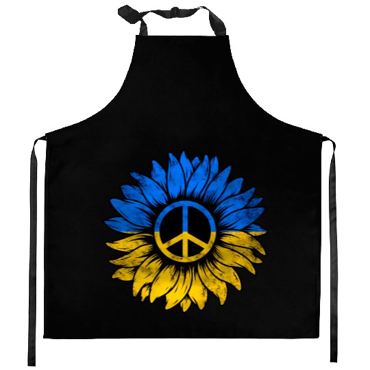 Ukrainian Flag Ukraine Flag Sunflower Kitchen Aprons