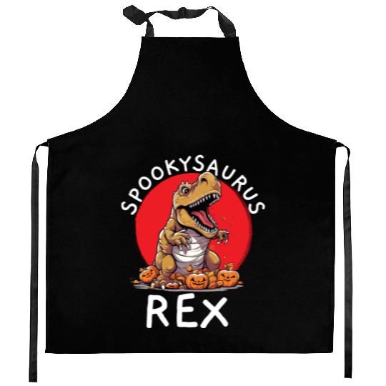 Dinosaur Halloween Trick Or Treat Dino Lover Kitchen Aprons
