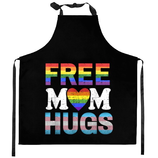 Free Mom Hugs LGBT Pride Free Brother Hugs Kitchen Aprons