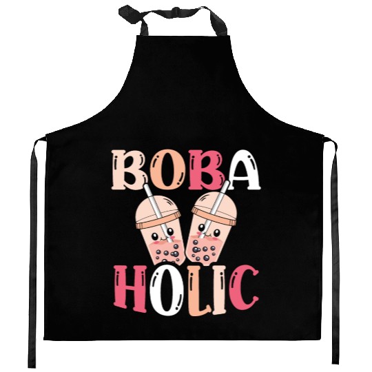 Bobaholic Bubble Tea Lover Boba Tea Drinker Korean Kitchen Aprons