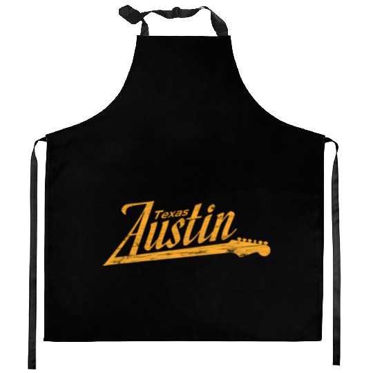 Austin Texas Guitar Neck Kitchen Aprons