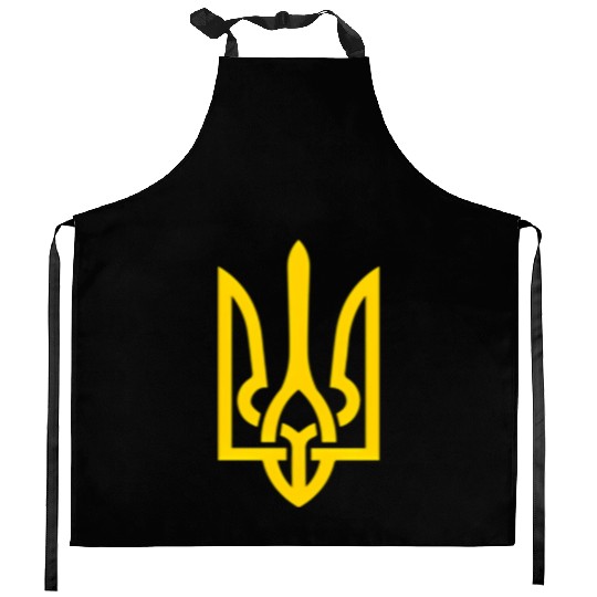 Ukraine Trident Symbol Middle Ukrainian Zeleny Kitchen Aprons