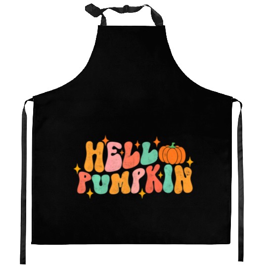 Hello Pumpkin Autumn Leaves Fall Thanksgiving Kitchen Aprons