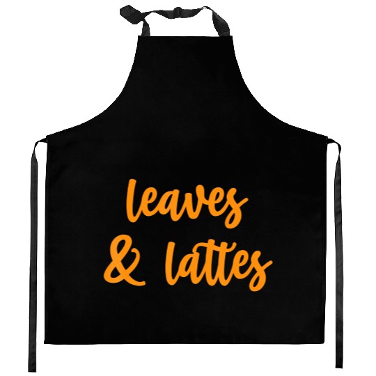 Leaves and Lattes Fall Autumn Lover Kitchen Aprons