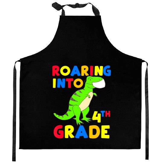 Roaring Into 4th Grade Four Back To School 2020 Kitchen Aprons