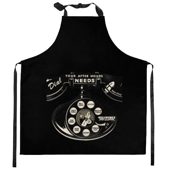 Vintage St. Louis Liquor Store Kitchen Aprons