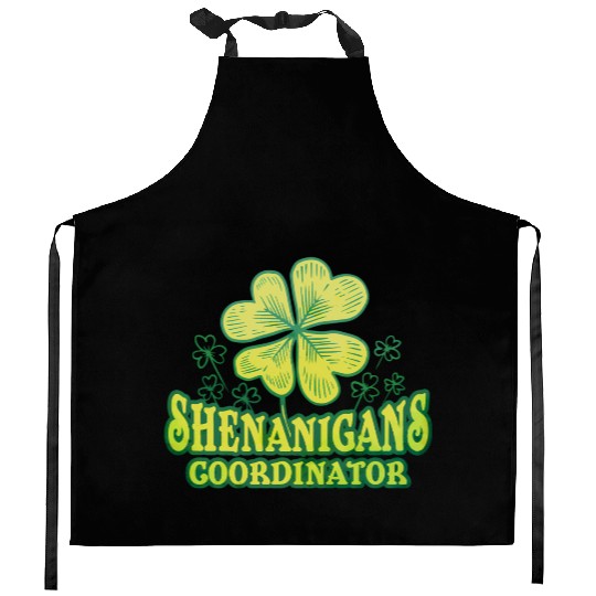 Shenanigans Coordinator St Patrick'S Day Shamrock Kitchen Aprons