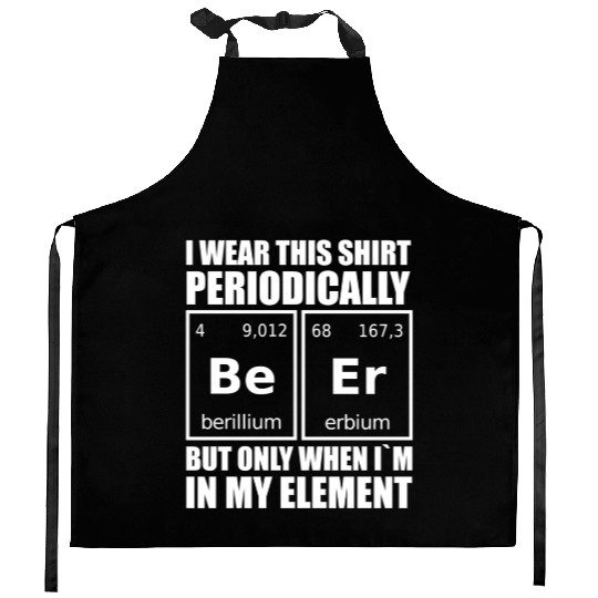 Science Humor Periodic Table Of Elements Beer Kitchen Aprons