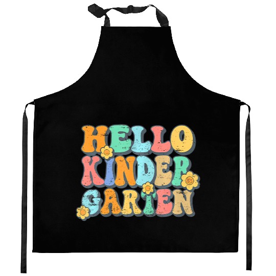 Hello Kindergarten Teacher Team Back To School Kitchen Aprons