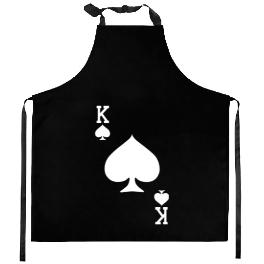 King Of Spades Card Halloween Dark Kitchen Aprons