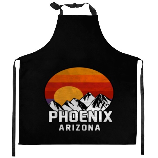 Phoenix Arizonna Mountain Sunset Kitchen Aprons