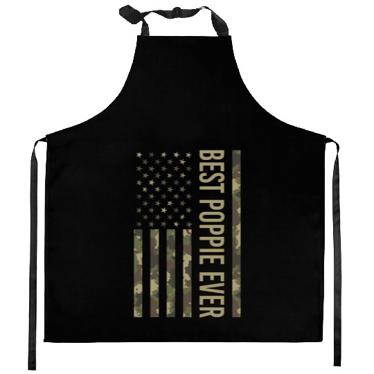 Best Poppie Ever Us American Flag Camo For Kitchen Aprons