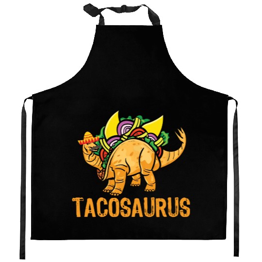 Cinco De Mayo Funny Tacosaurus Taco Lover Party Kitchen Aprons