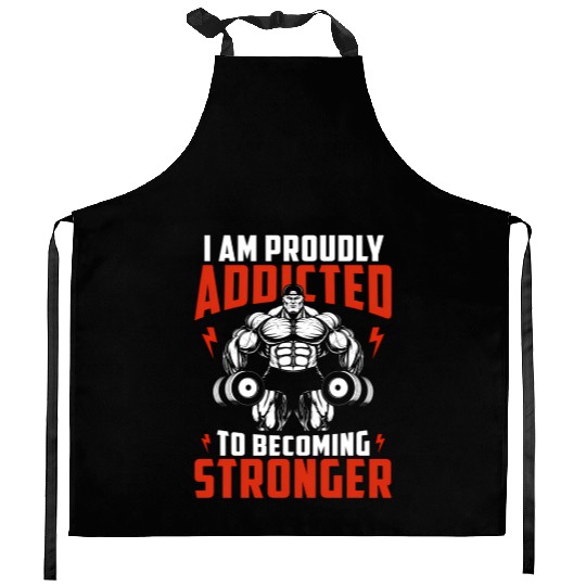 Fitness Motivational Gym Workout Bodybuilding Kitchen Aprons